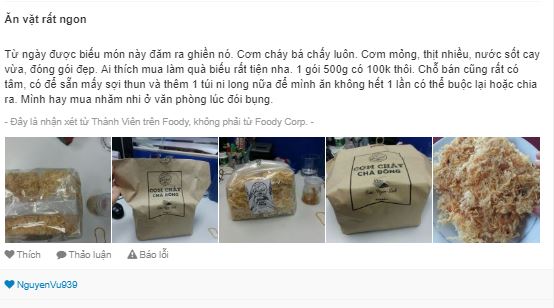 cơm cháy chà bông vị cay