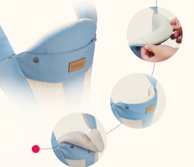 Hug bear baby strap upgrade 5 hole EPP waist stool TZ02 deep sea blue breathable