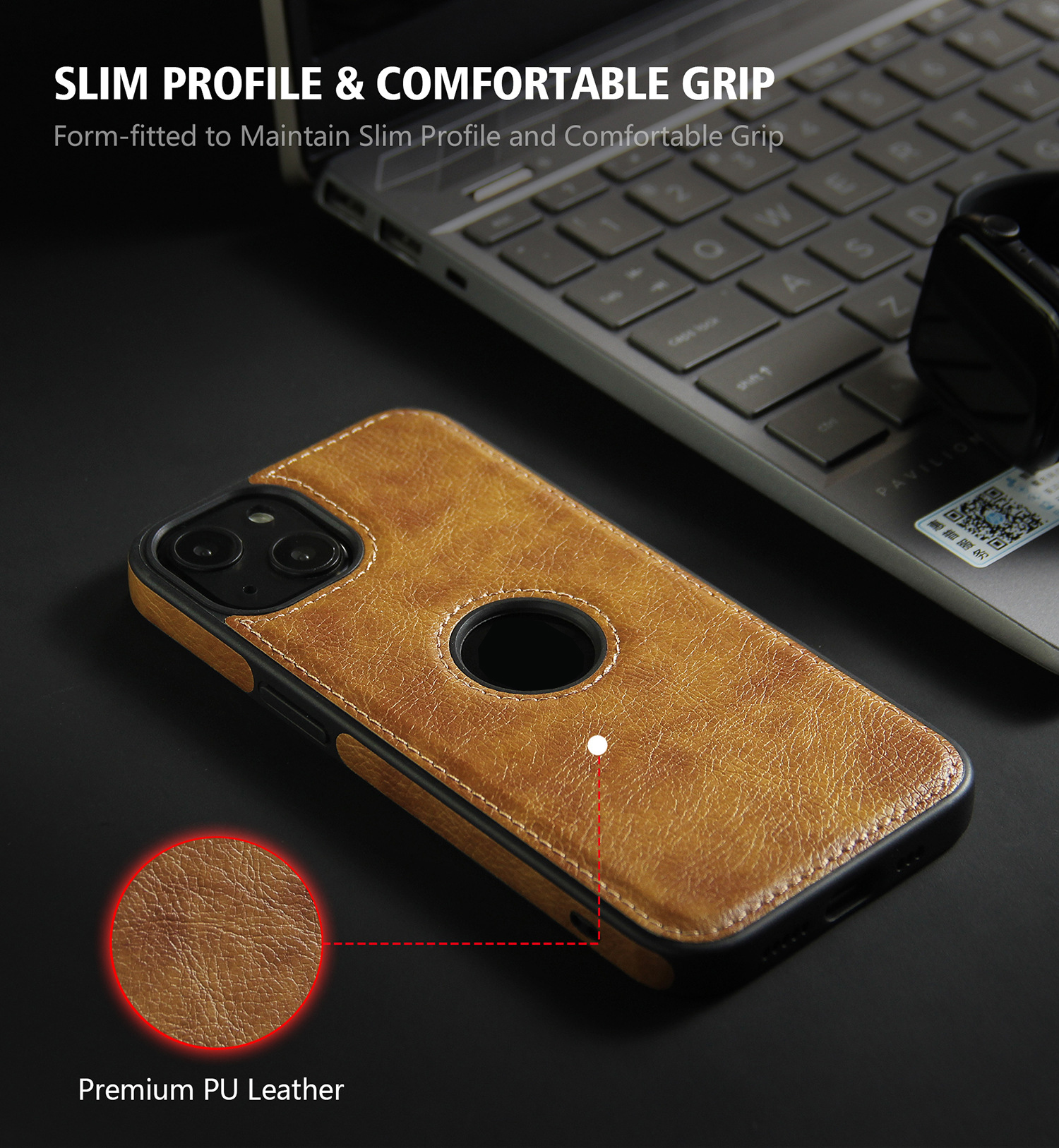 Ốp lưng da cao cấp dành cho iPhone 15 / 15 Plus / 15 Pro / 15 Pro Max - Hàng chính hãng