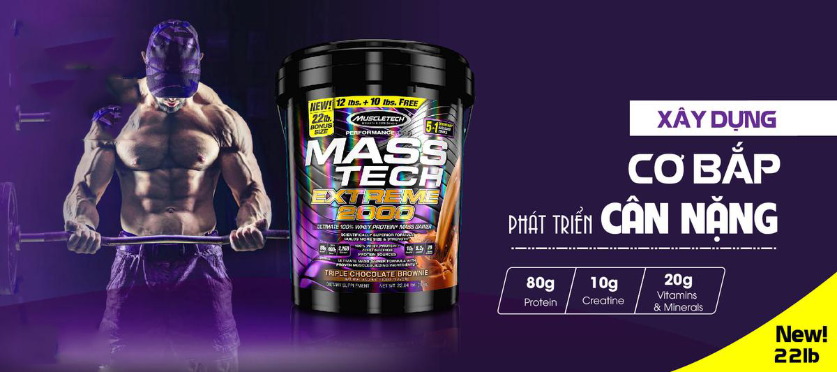 combo sữa tăng cân tăng cơ mass tech extreme 2000 của muscletech hộp 3.18kg hỗ trợ tăng cân tăng cơ nhanh cho người gầy kén ăn, khó hấp thu, khó tăng cân & bình lắc 600 ml (màu ngẫu nhiên) 1