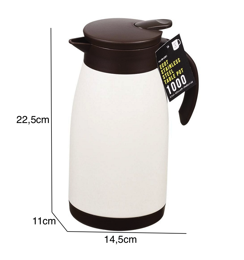 Bình giữ nhiệt Inox Pearl Metal màu trắng kem - Nội địa Nhật Bản