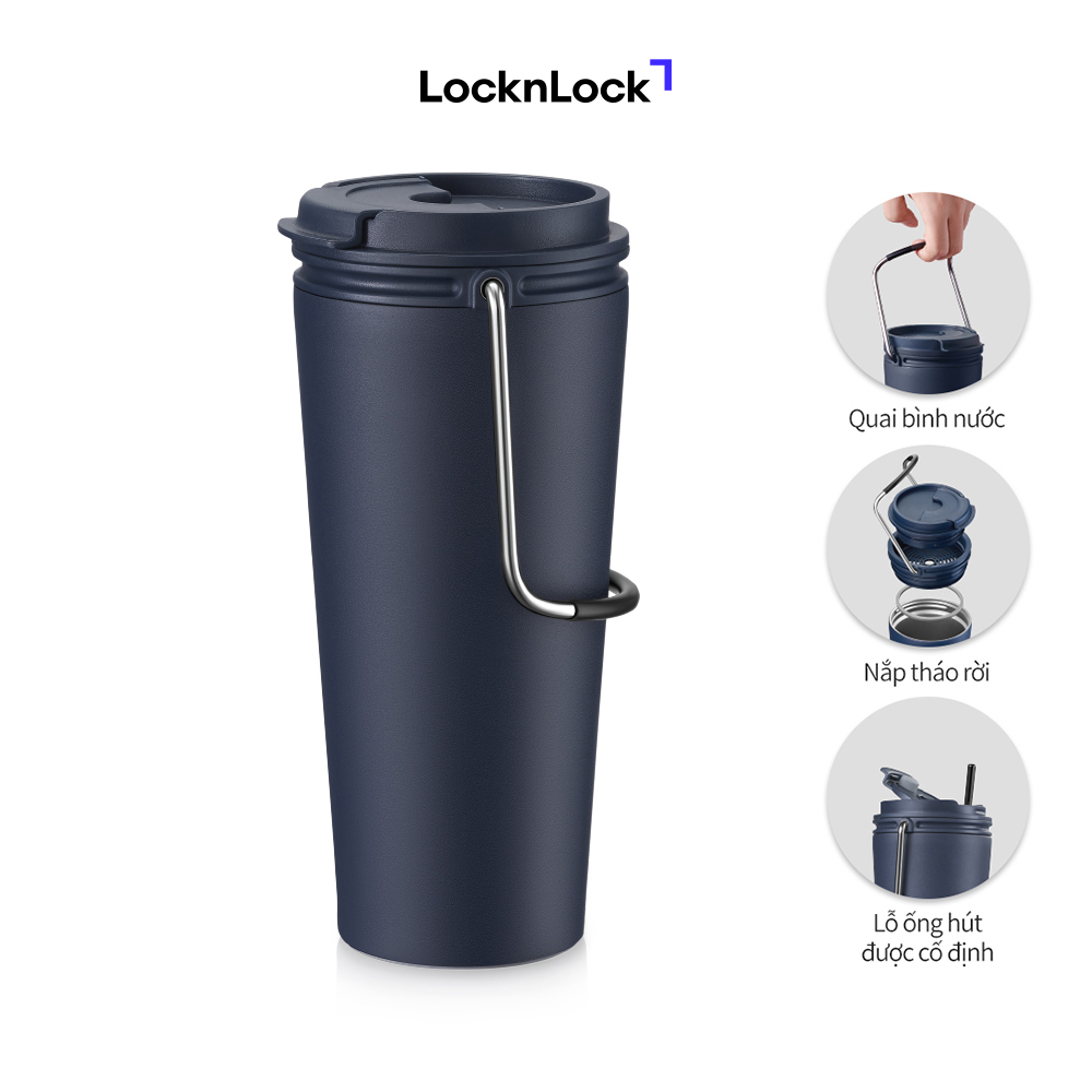 Bình Giữ Nhiệt Locknlock Bucket Tumbler 540ml LHC4269NVY  Màu Xanh Navy