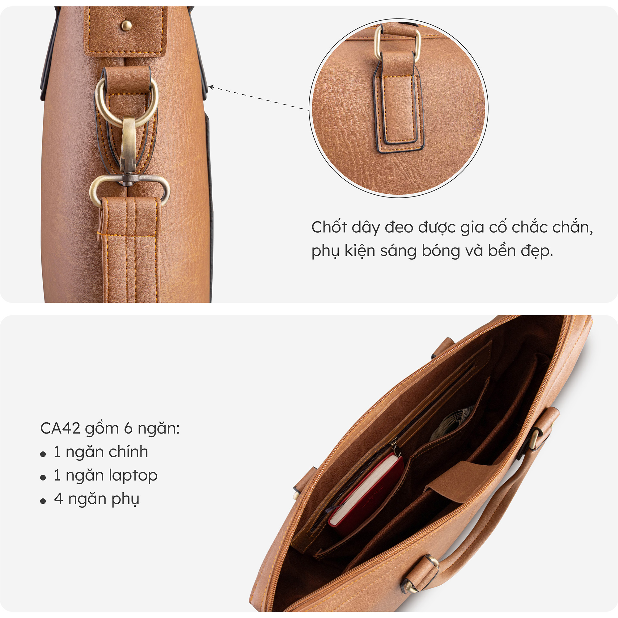 Cặp Công Sở Lata ( Thời trang nam basic - Cặp da CA42 )