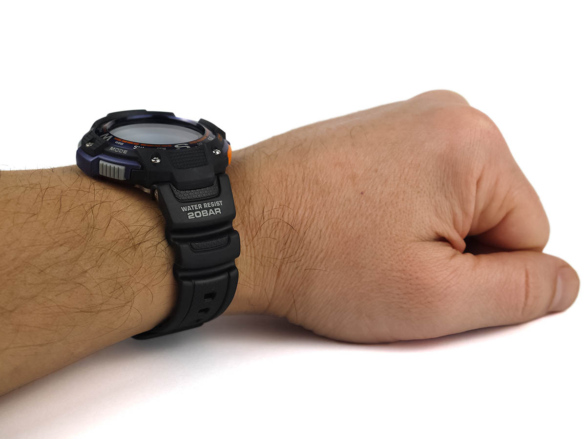 Đồng Hồ Quartz Casio Twin Sensor SGW-100-2BCF Màn Hình Kỹ Thuật Số