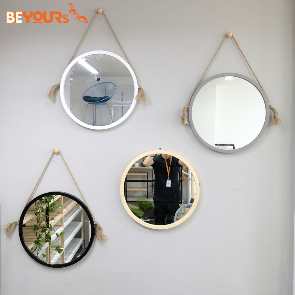 Gương Tròn Treo Tường Mia Mirror Viền Gỗ BEYOURs