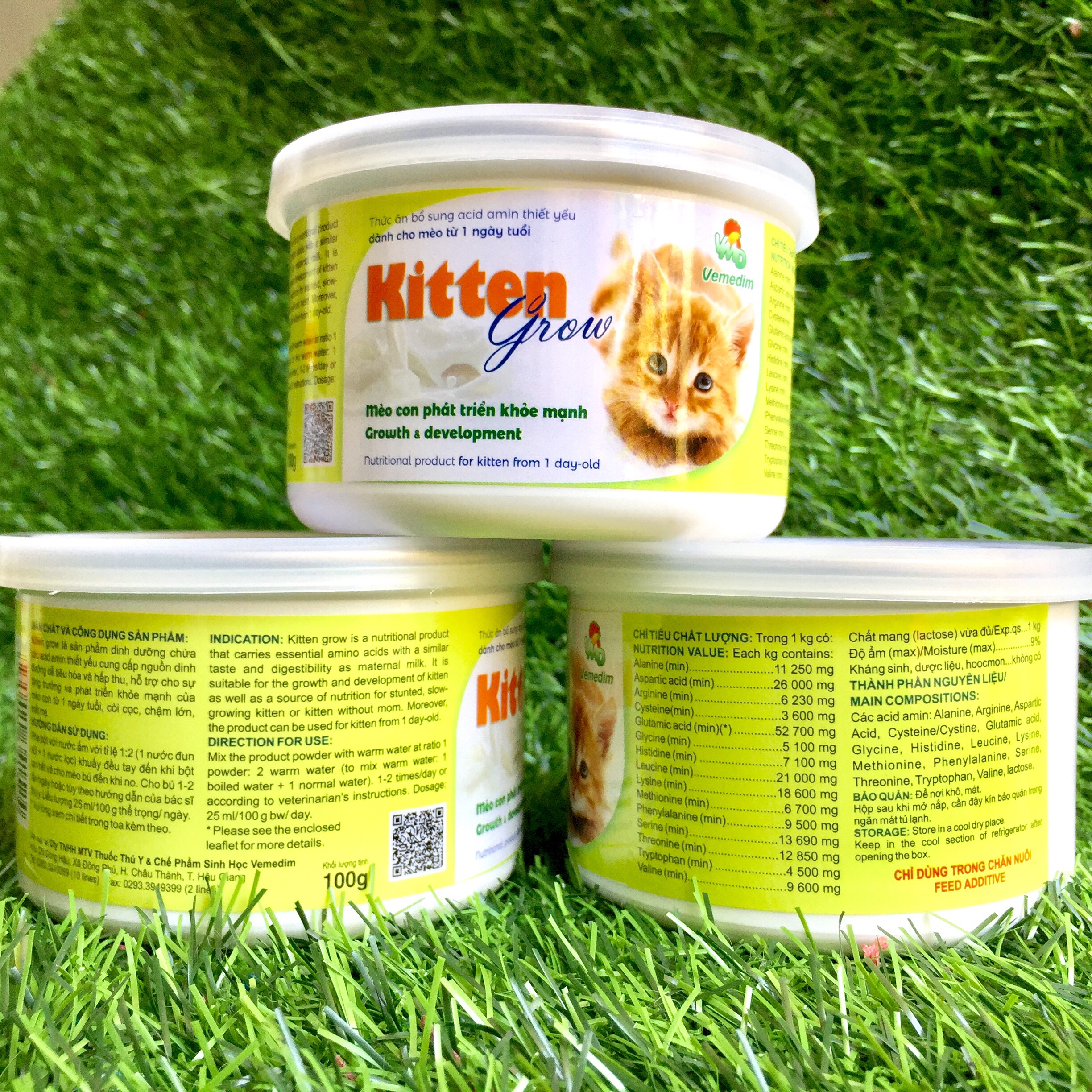 Kitten Grow - Sữa cao cấp dành cho mèo trên 1 ngày tuổi cung cấp dưỡng chất thiết yếu cho thú cưng - an toàn không tiêu chảy