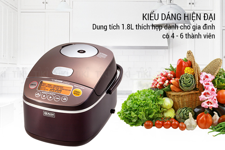 Nồi Cơm Điện Zojirushi NP-BSQ18V-TA (1.8L) - Nâu Tím