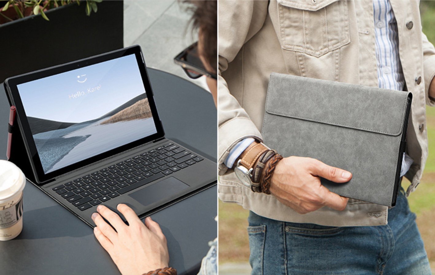 Bao da case ốp chống sốc dành cho Microsoft Surface Go, Surface Pro 3, 4, 5, 6, 7, 7 Plus, 8, 9, Pro X - Hàng chính hãng