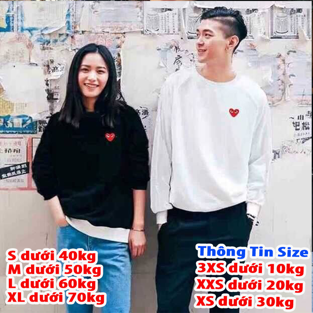 áo sweater nam nữ thêu tim đỏ thời trang thu đông 4young 1