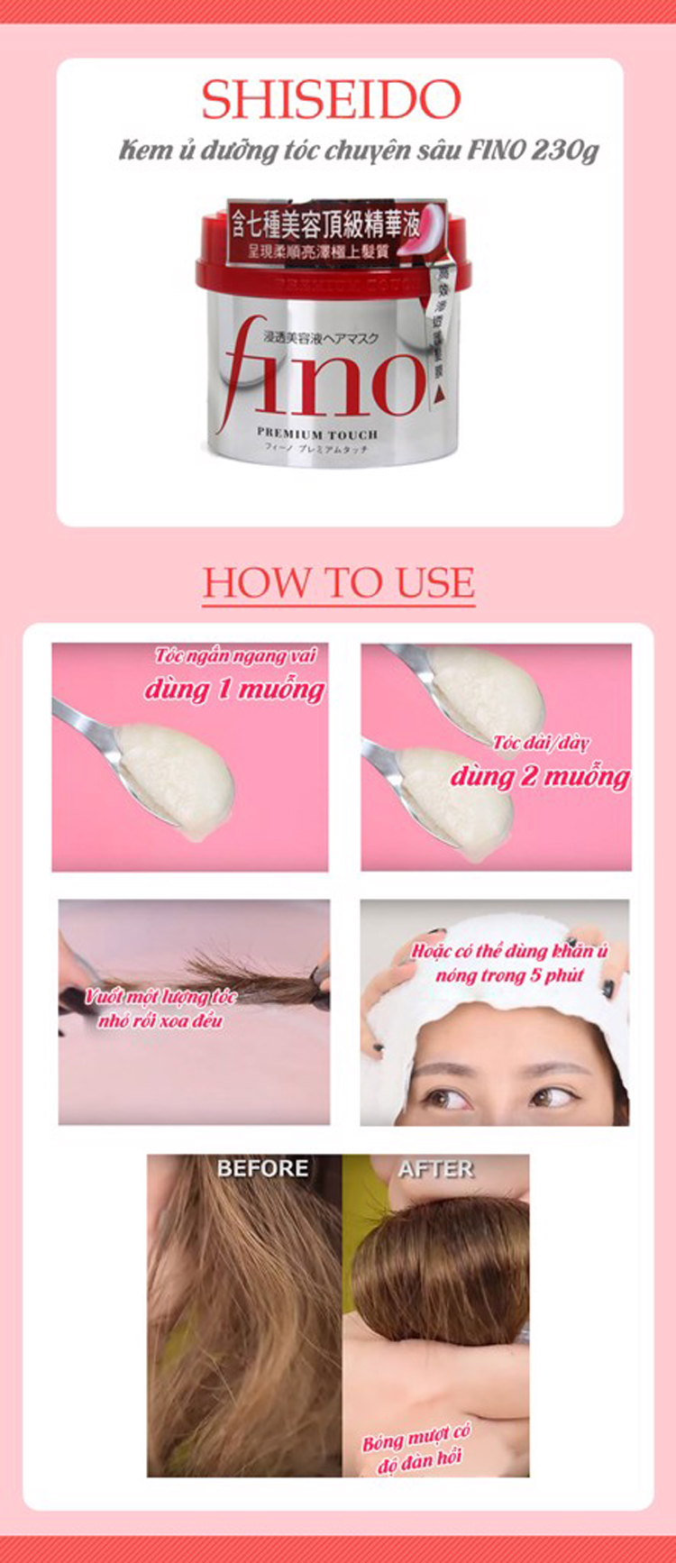 Kem ủ tóc Shiseido Fino 230g