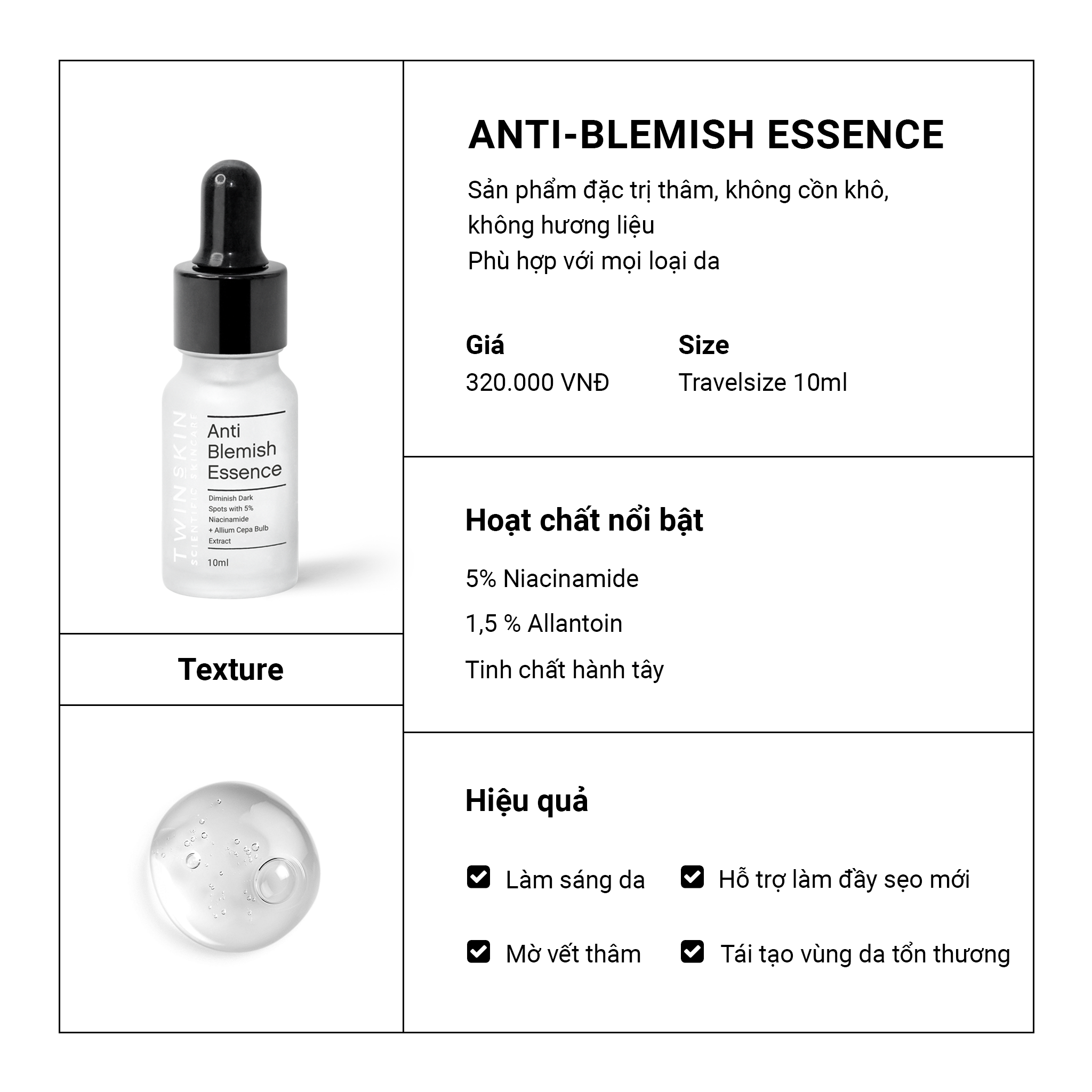 Anti Blemish Essence - Tinh Chất Đặc Trị Thâm Travel Size