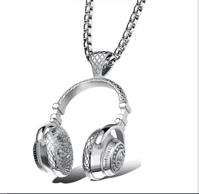 Dây chuyền vòng cổ nam hình headphone ngỗ nghĩnh