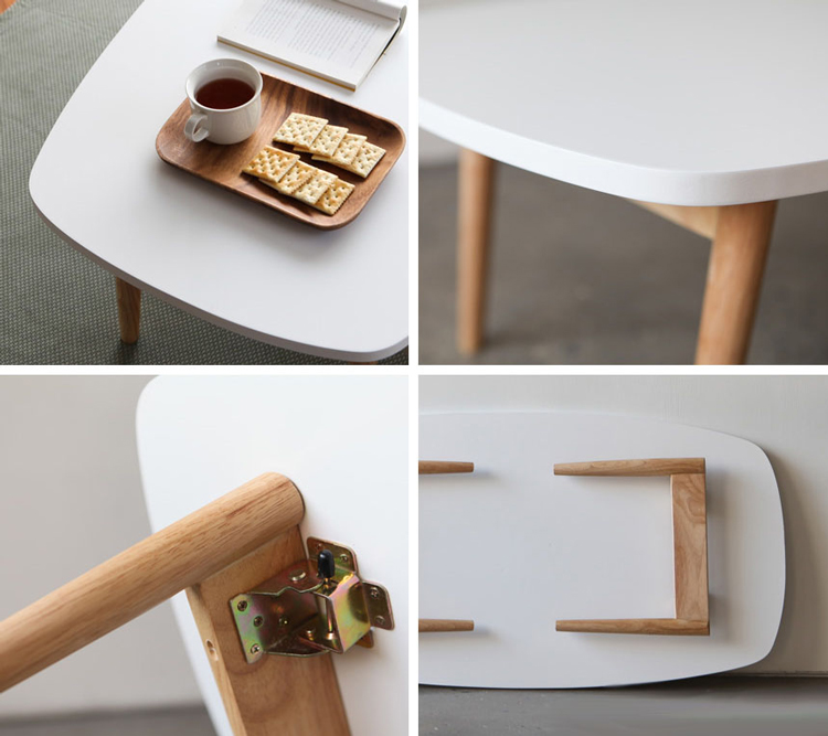 Bàn Trà Sofa B Table Nội Thất Kiểu Hàn - MDF Trắng (Size L)