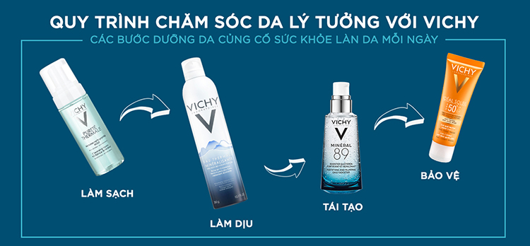 Bộ Xịt Khoáng Dưỡng Da Vichy Mineralizing Thermal Water (1(50ml) + Tặng Dưỡng Chất Giàu Khoáng Chất Mineral 89