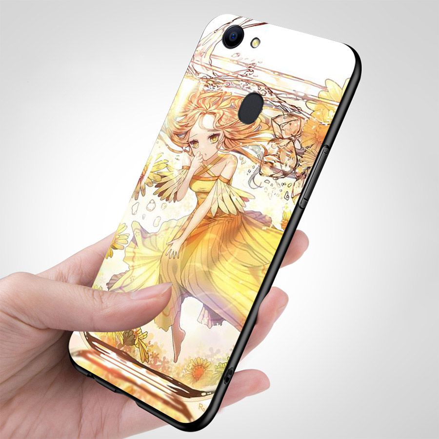 Ốp điện thoại kính cường lực cho máy Oppo F5 - Cô Bé Trong Chiếc Lọ Thủy MS CBTCL004