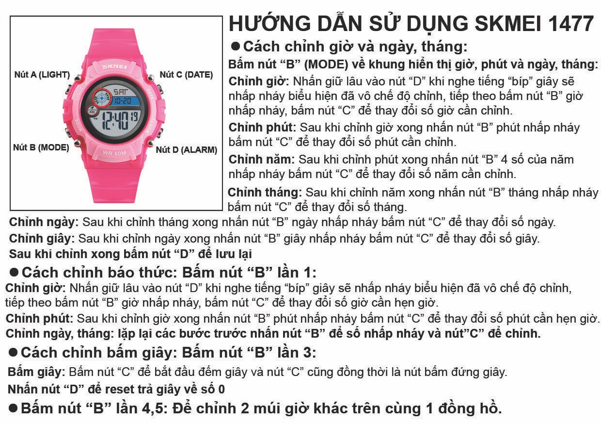 Đồng Hồ Bé Skmei SK1477 (220mm)