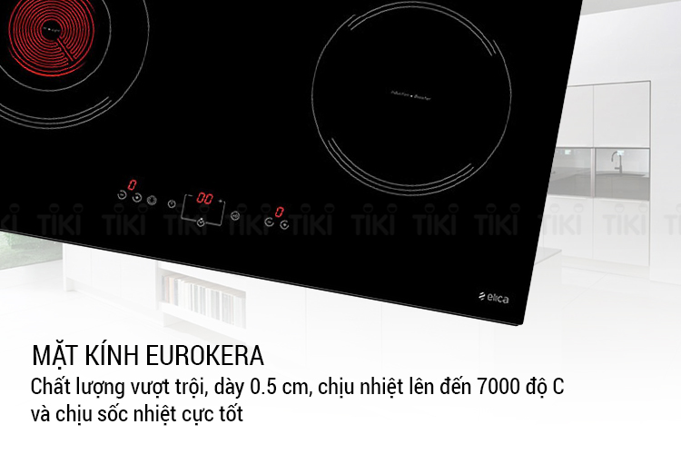 Bếp Âm Đôi Điện Từ - Hồng Ngoại Elica H14 - EMH7520BL (71cm - 3400W) - Hàng Chính Hãng