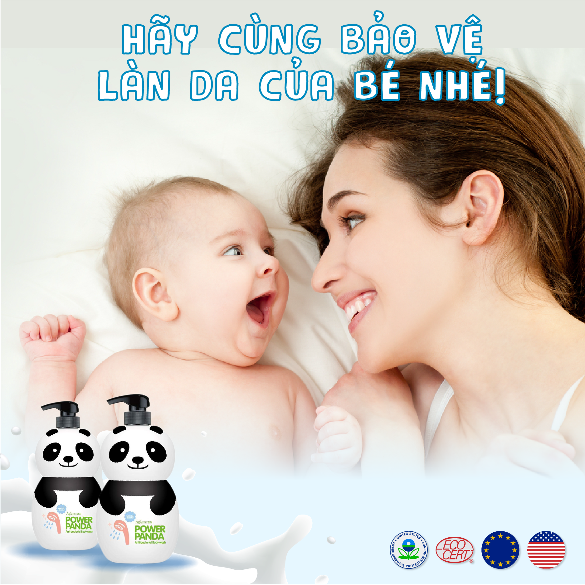 Sữa tắm DƯỠNG ẨM gia đình Power Panda 1000ml KHÁNG KHUẨN (DÙNG ĐƯỢC CHO TRẺ SƠ SINH) 8