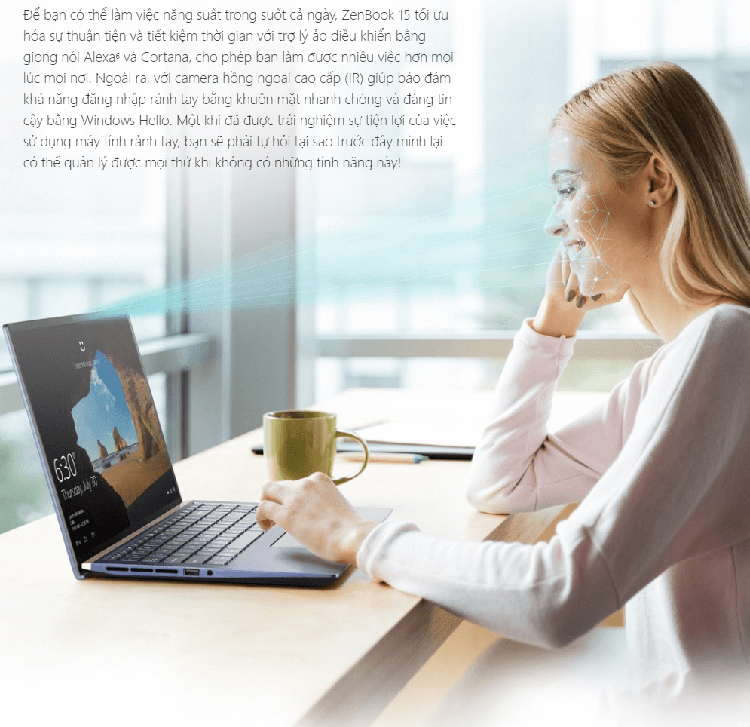 Laptop ASUS ZenBook UX534FTC-AA189T (Core i7-10510U/ 16GB LPDDR3 2133MHz/ 1TB SSD M.2 PCIE G3X4/ GTX 1650 4GB/ 15.6 FHD IPS/ Win10) - Hàng Chính Hãng