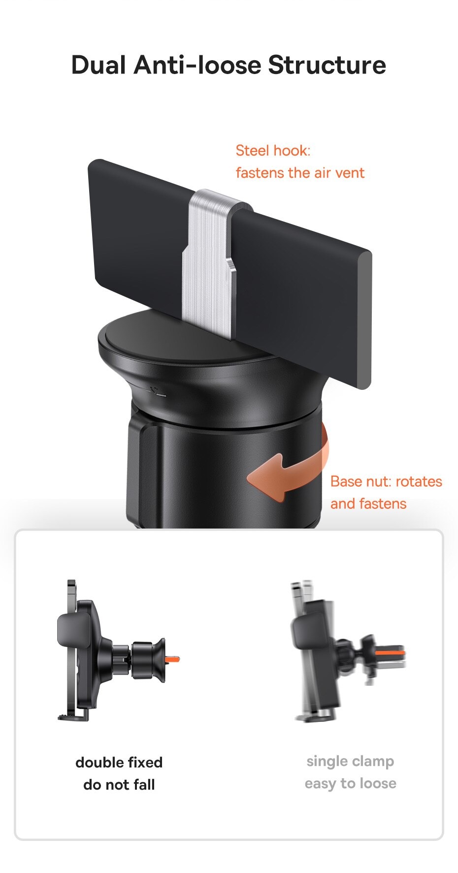 Đế Sạc Nhanh Điện Thoại Không Dây Trên Ô TÔ Baseus Sạc Nhanh QI 15W - Hàng Chính Hãng