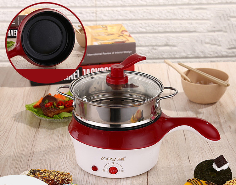 Electric Cooker Electric NonStick Pan Practical Ceramic 2 Layers Electric Lunch Box Frying Pan
