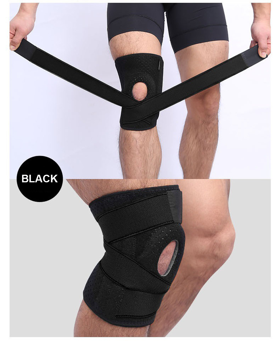 Bộ 2 đai bảo vệ đầu gối có lò xo trợ lực hỗ trợ khớp gối Sport Knee Pad AOLIKES YE-7908