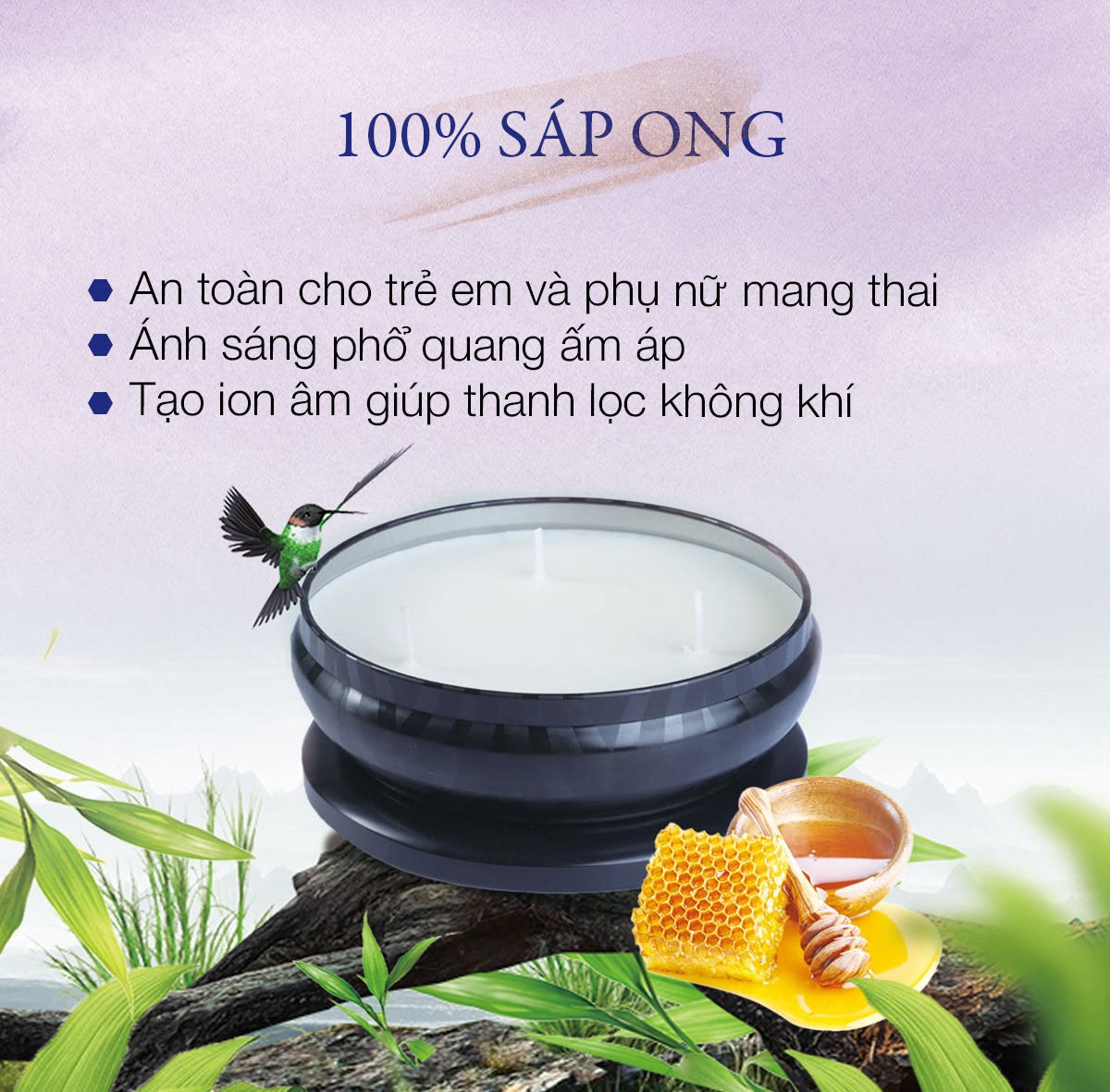 nến thơm - zenme - luân xa 1 - mang đến sự tĩnh lặng 3