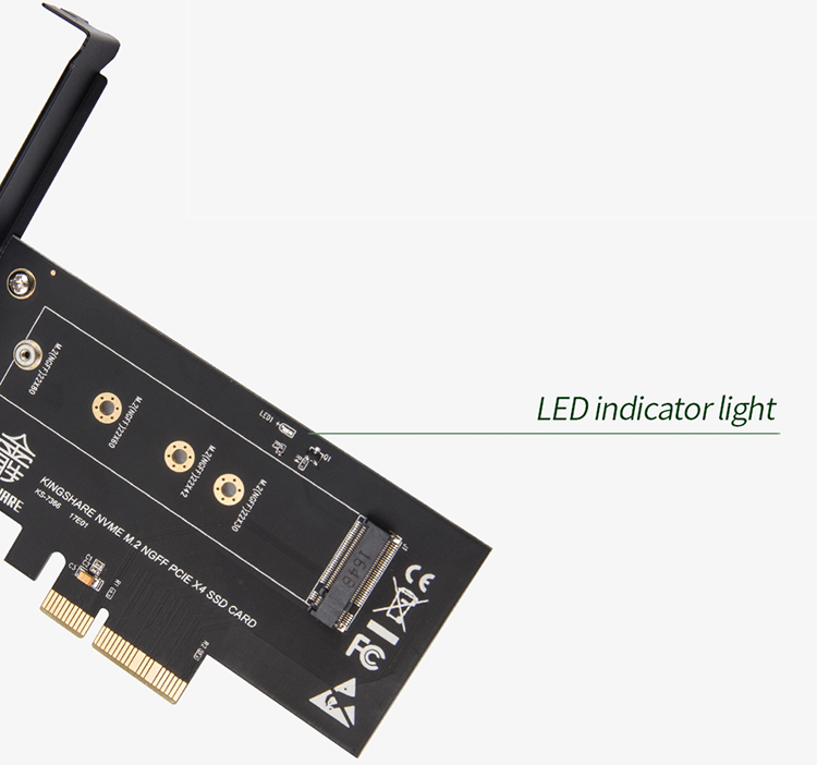 Adapter Kingshare Chuyển Đổi SSD M2 NVMe To PCIe 3.0 x 4 - Hàng Nhập Khẩu