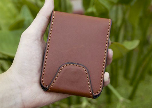Ví Sen/ Ví Nam/Bóp Nam/Ví kẹp tiền Mini da bò thật nguyên tấm