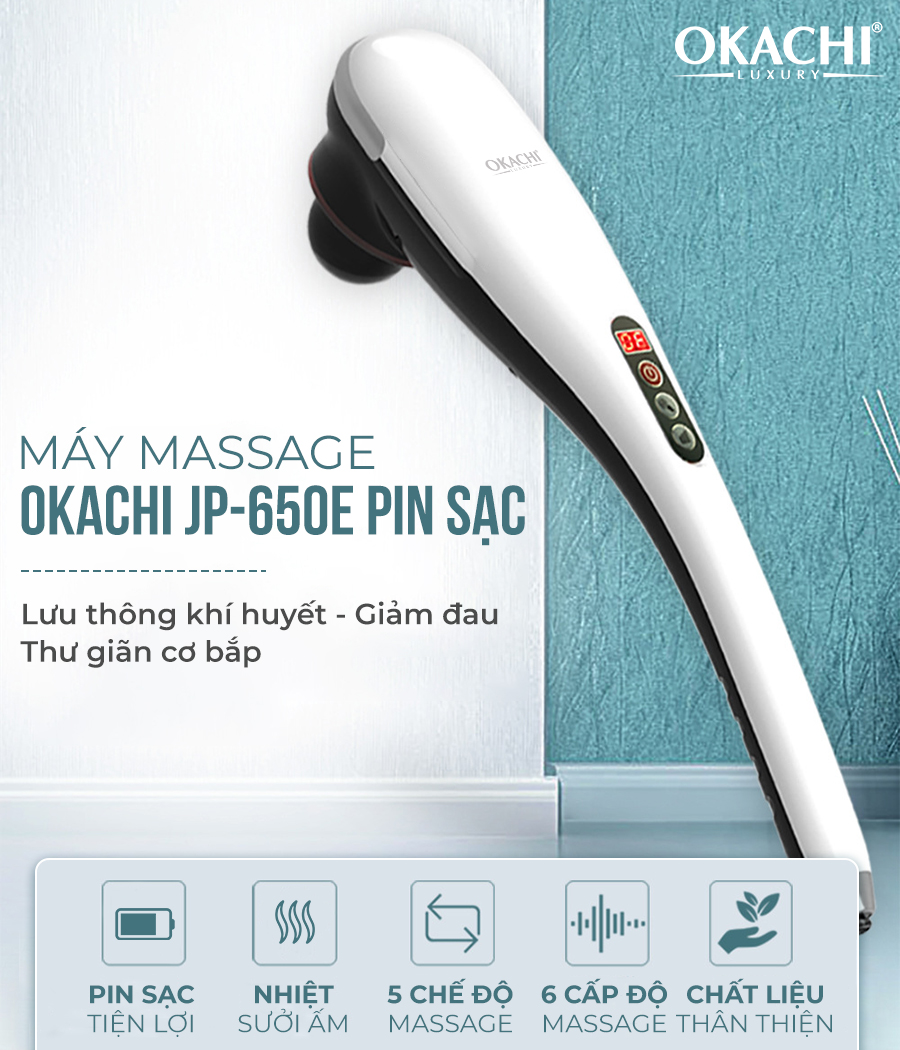 Máy massage cầm tay OKACHI JP-650E
