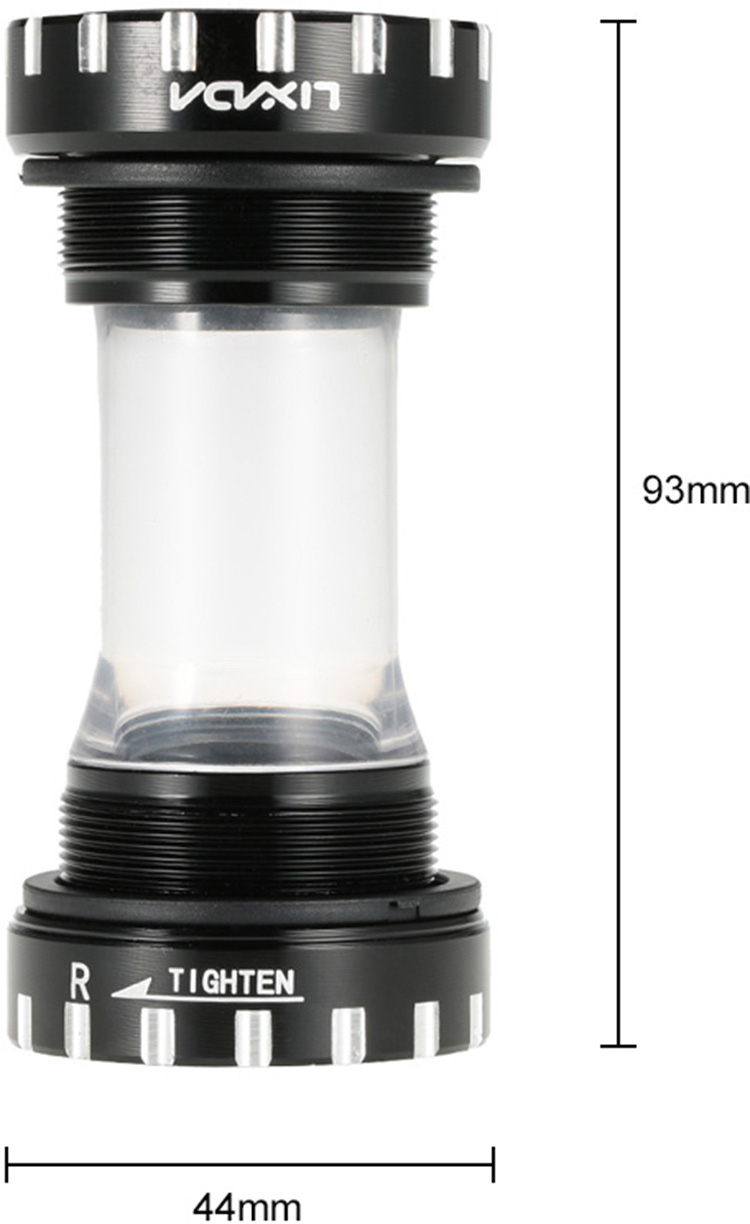 Lixada Bottom Bracket 68-73mm Bike Bicycle Axis MTB Road Cycling Bottom Bracket CNC Aluminum Alloy BB for SHIMANO for - Black