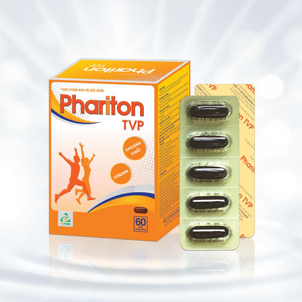 combo thực phẩm bảo vệ sức khỏe phariton bổ gan (1 hộp) + khẩu trang 3d mask (1 túi) 1