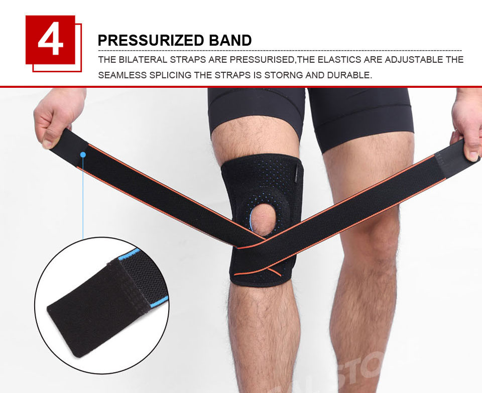 Bộ 2 đai bảo vệ đầu gối có lò xo trợ lực hỗ trợ khớp gối Sport Knee Pad AOLIKES YE-7908