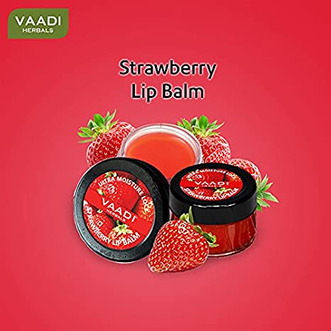 Son dưỡng môi dâu tây Vaadi Herbals Strawberry Lip Balm