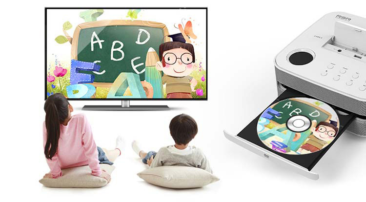 RSR DD515 Apple speaker can be inserted in the U disk / CD / DVD desktop mini combination Bluetooth alarm clock early education audio iphone7 / 6plus / 5s speaker white