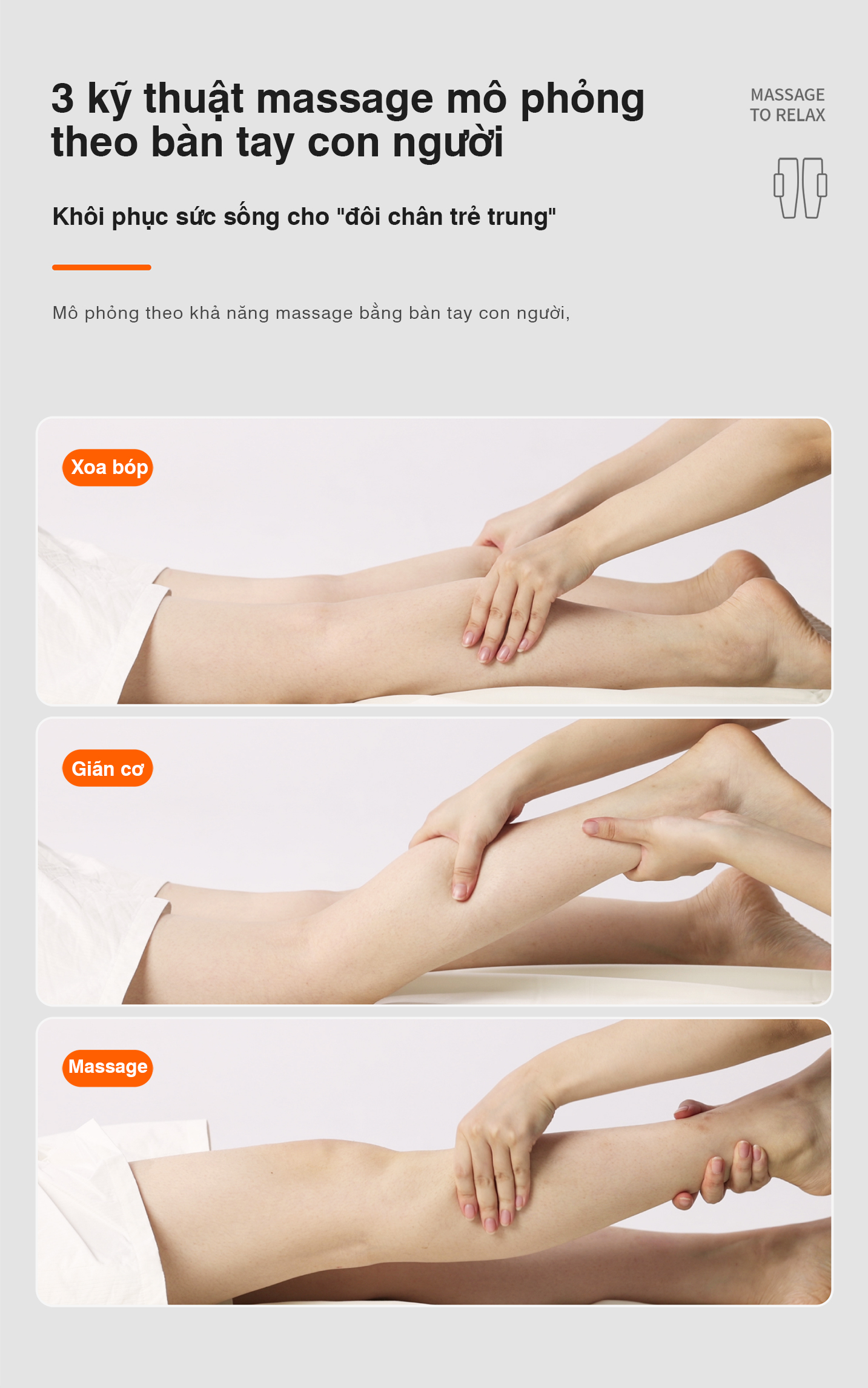 Máy Massage Chân BUMAS M5 - Chườm Nóng Massage Bắp Chân Bằng Khí Nén - Bấm Huyệt Mô Phỏng Bàn Tay Con Người - Hàng Chính Hãng