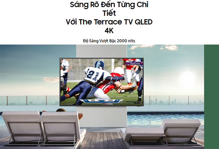 Smart Tivi Ngoài Trời The Terrace QLED Samsung 4K 75 inch QA75LST7T |  Trương Thiên Long | Tiki