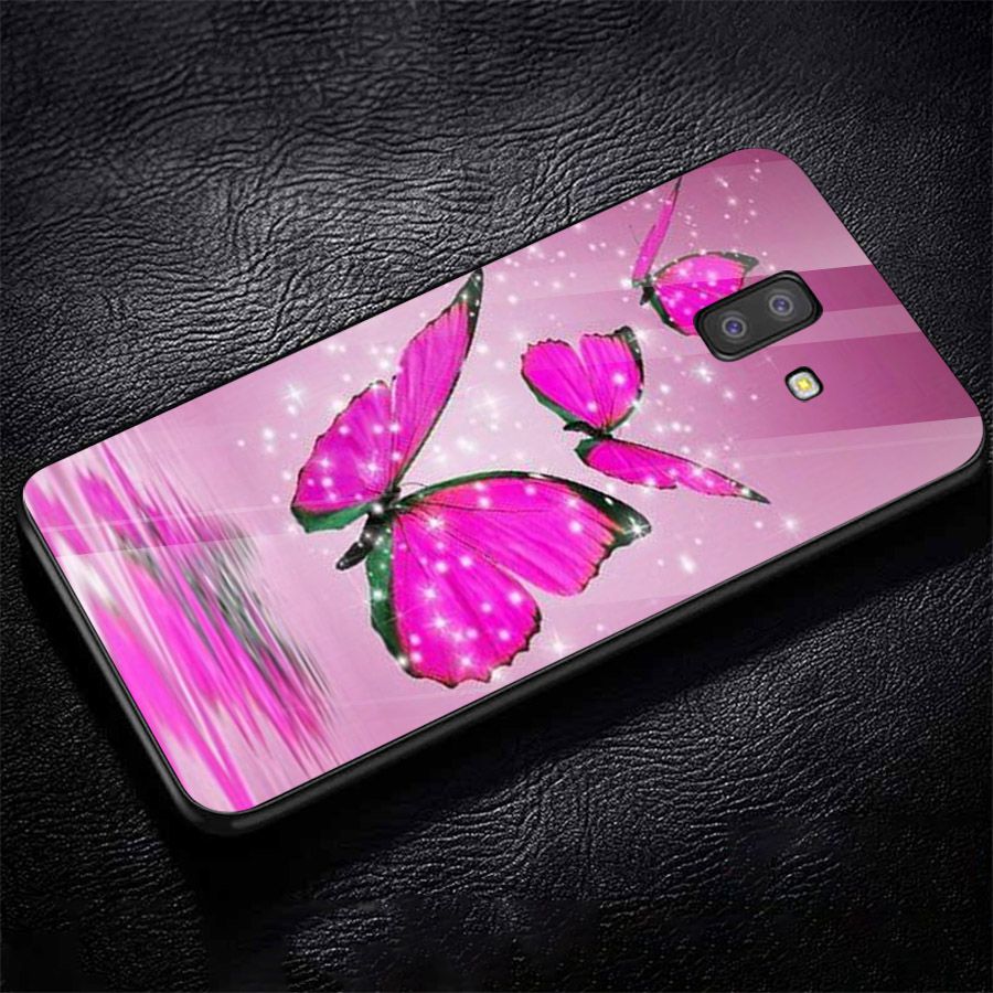 Ốp kính cường lực cho điện thoại Samsung Galaxy J6 PRIME - bướm đẹp MS BUOMD006