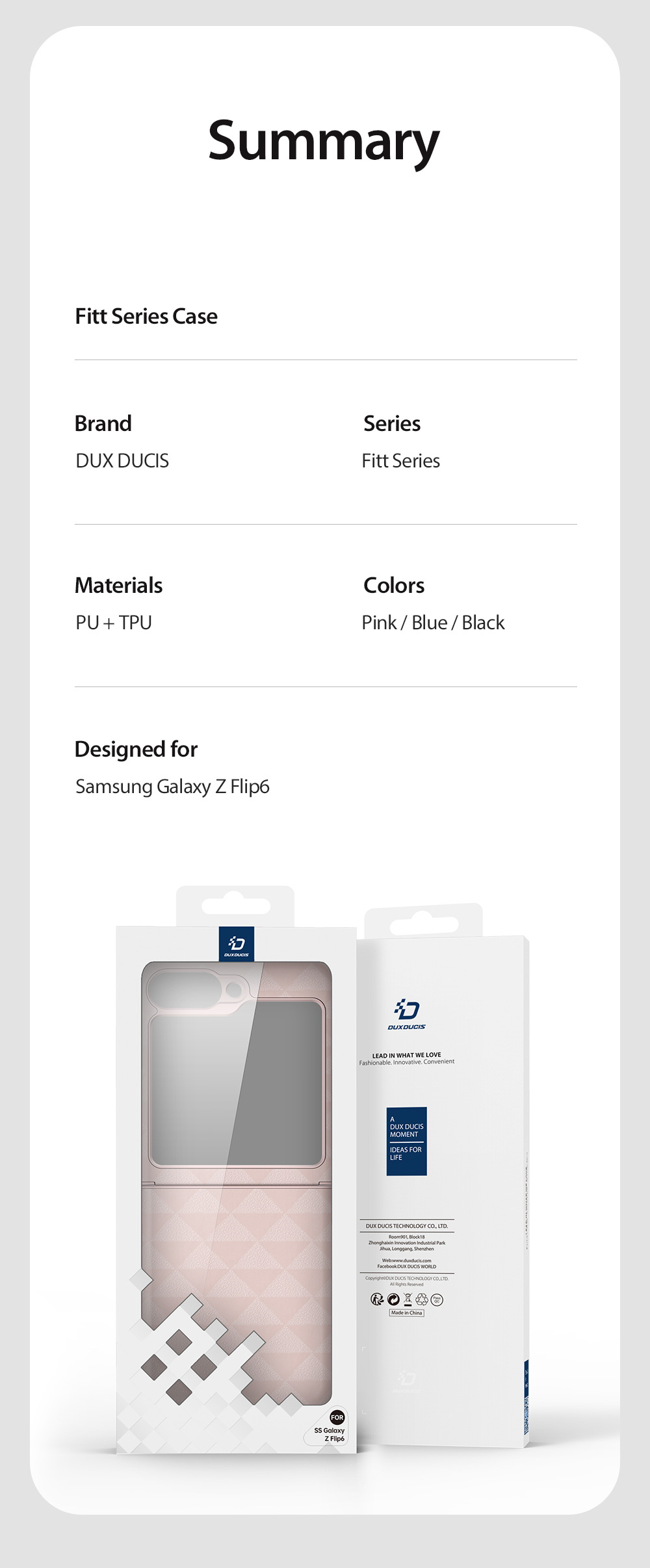 Ốp Lưng Da Dux Ducis Fitt Series Folding Folio Case Dành Cho Samsung Galaxy Z Flip 6_ Hàng chính hãng