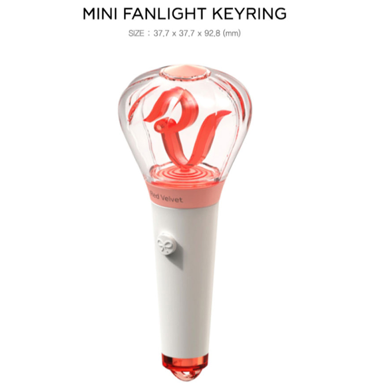 Red Velvet SM Official Authentic Goods Mini FanLight Keyring 37.7 x 37.7 x 92.8mm