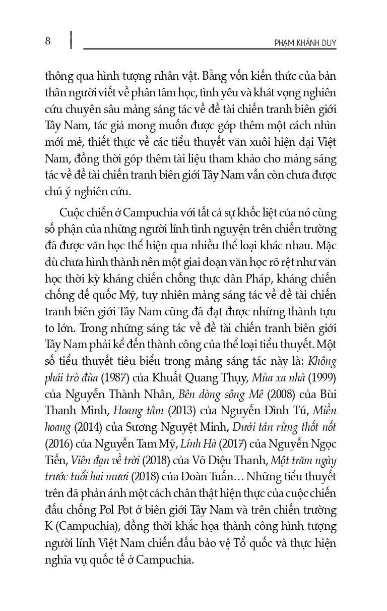 Chiến Tranh Biên Giới Tây Nam Dưới Góc Phê Bình Phân Tâm Học (Sách chuyên khảo)
