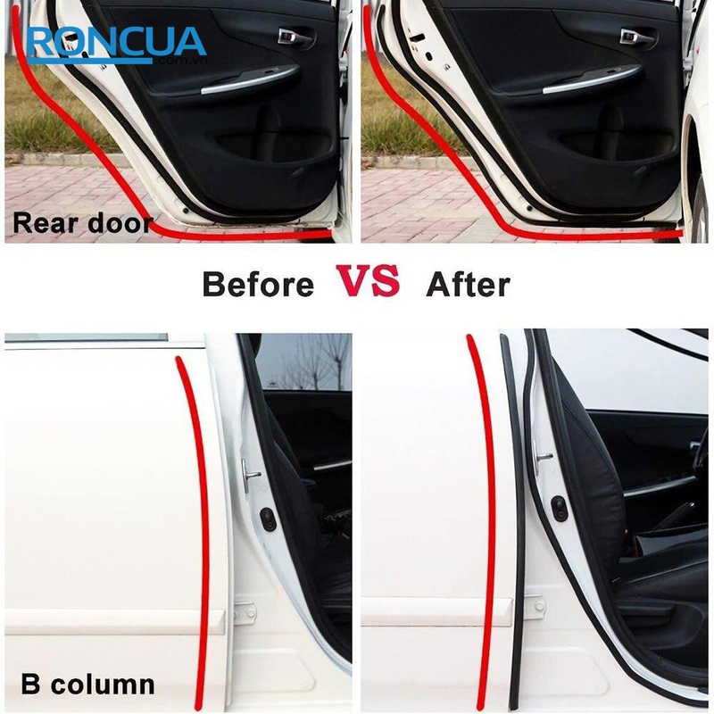 Ron Viền Bảo Vệ Cánh Cửa Xe Hơi Nẹp U Gioăng Oto Ôtô Chống Va Đập Ồn Cách Âm Đàn Hồi Lõi Thép Cao Su