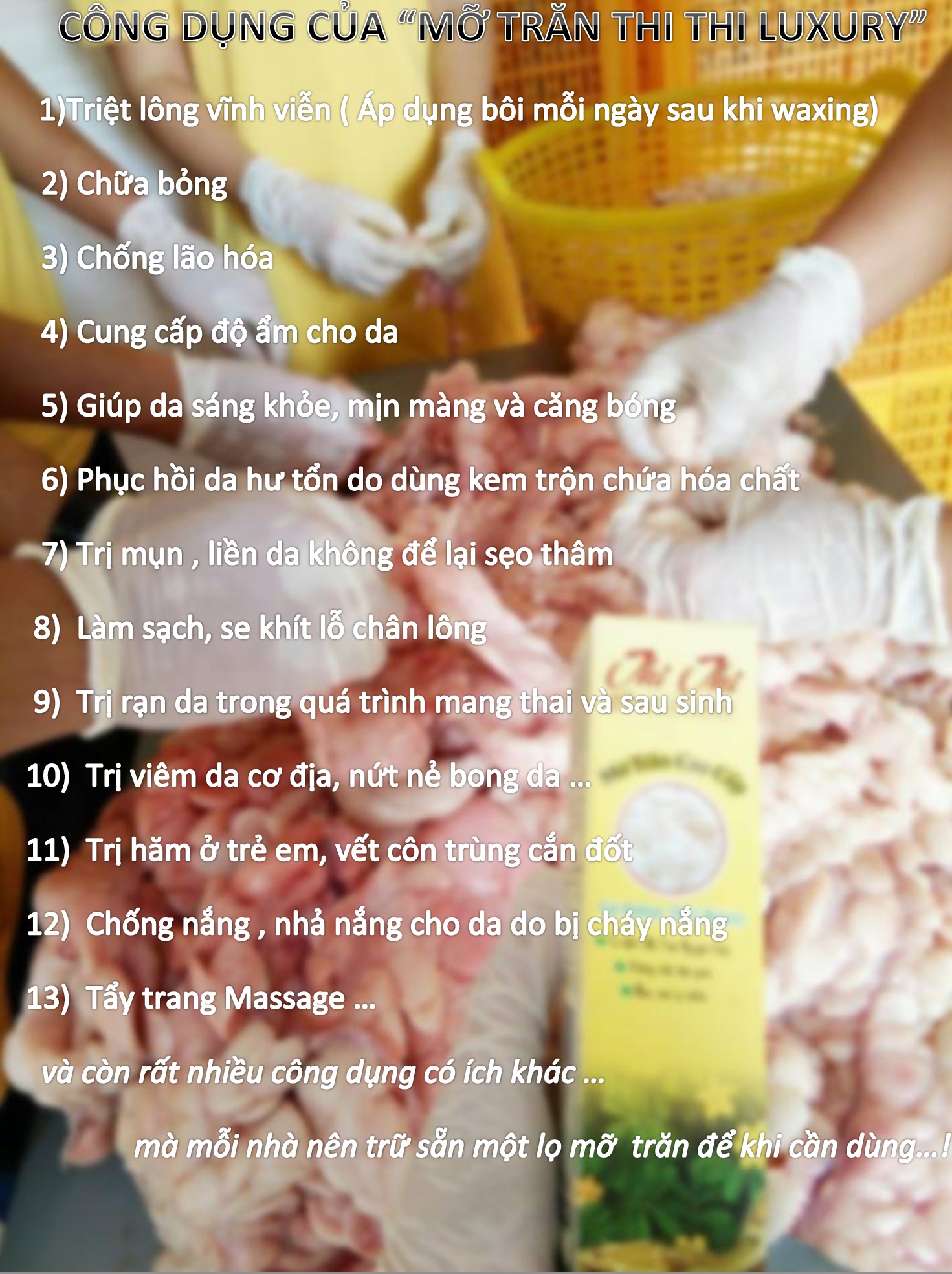 công dụng của Mỡ Trăn