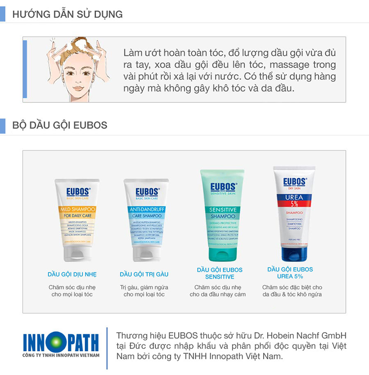 Dầu gội ngừa gàu EUBOS Anti-dandruff Care Shampoo 150ml
