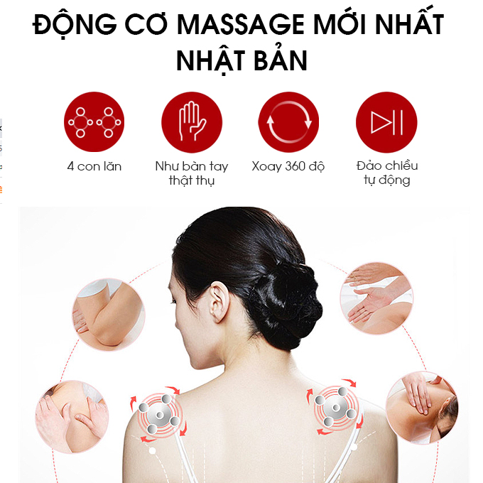 Máy massage vai lưng cổ Shiatsu FUKI FK-N89 3