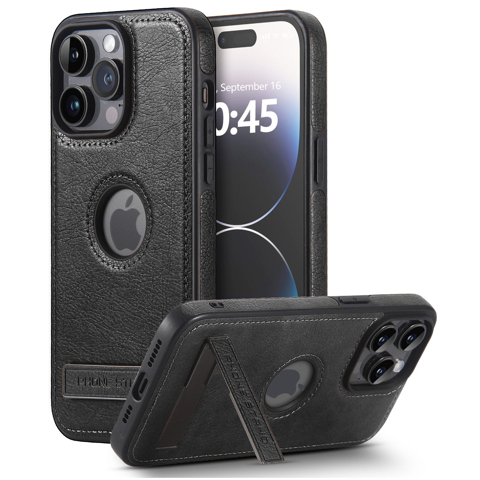 Ốp lưng da có chống đứng dành cho iPhone 15 / 15 Plus / 15 Pro / 15 Pro Max - Hàng chính hãng