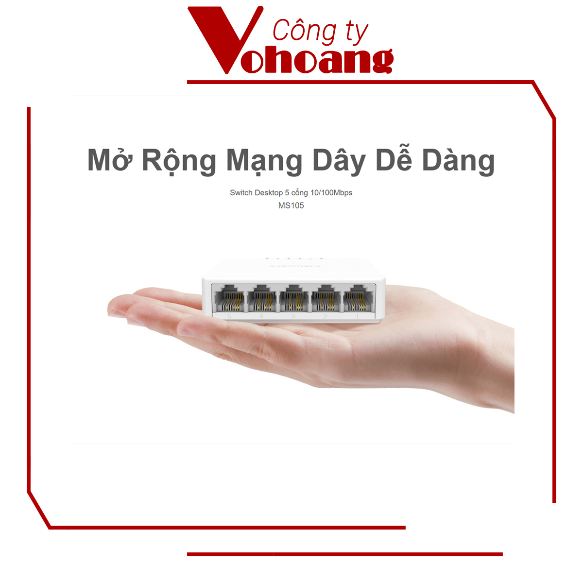 Bộ chia mạng 5/ 8 cổng switch 5/ 8 port 10/100Mbps chia tín hiệu lan Mercusys MS105 MS108 - Hàng chính hãng