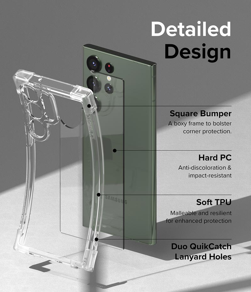 Ốp lưng dành cho Samsung Galaxy S23 Ultra RINGKE Fusion Bumper - Hàng Chính Hãng