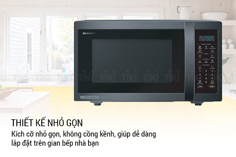 Lò Vi Sóng Điện Tử Có Nướng Sharp R-G728XVN-BST (28 Lít) - Hàng Chính Hãng