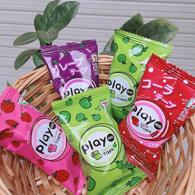 Kẹo dẻo cuộn Playmore vị dâu 21g